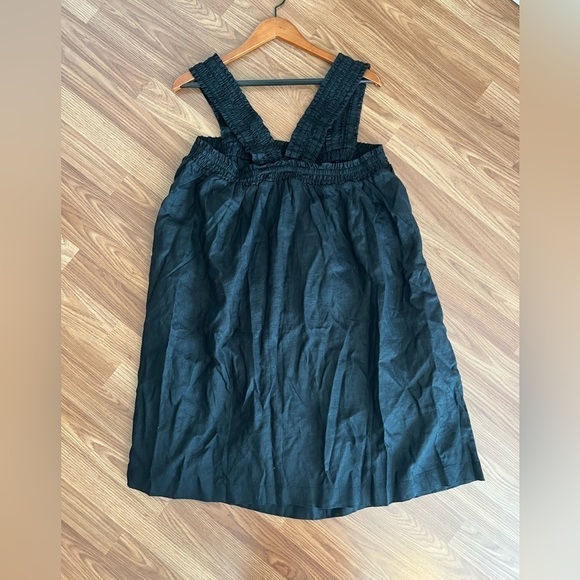 Everlane The Smocked Linen Shift Dress: Black NWT - Picture 13 of 16
